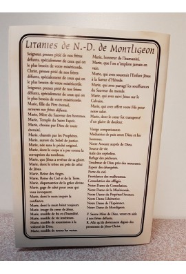 Litanies de Notre-Dame de Montligeon.