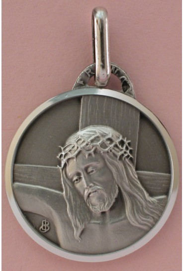 MÉDAILLE CHRIST ARGENT 18 MM